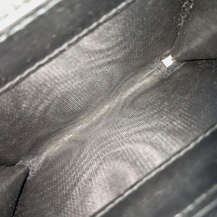 Pre Owned Gucci Black Leather Marmont Half Wallet