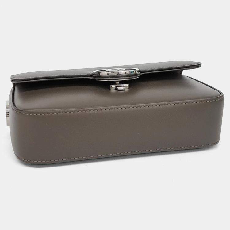 Pre Owned Gucci Brown Leather Petite GG Mini Shoulder Bag