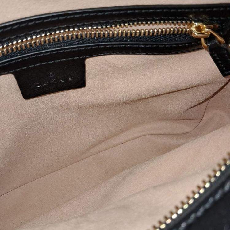 Pre Owned Gucci Black Leather 1955 Horsebit Small Crossbody Bag