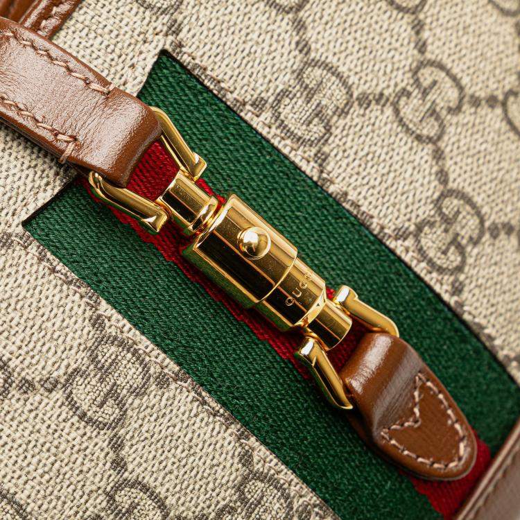 Pre Owned Gucci Brown Mini GG Supreme Jackie 1961 Crossbody