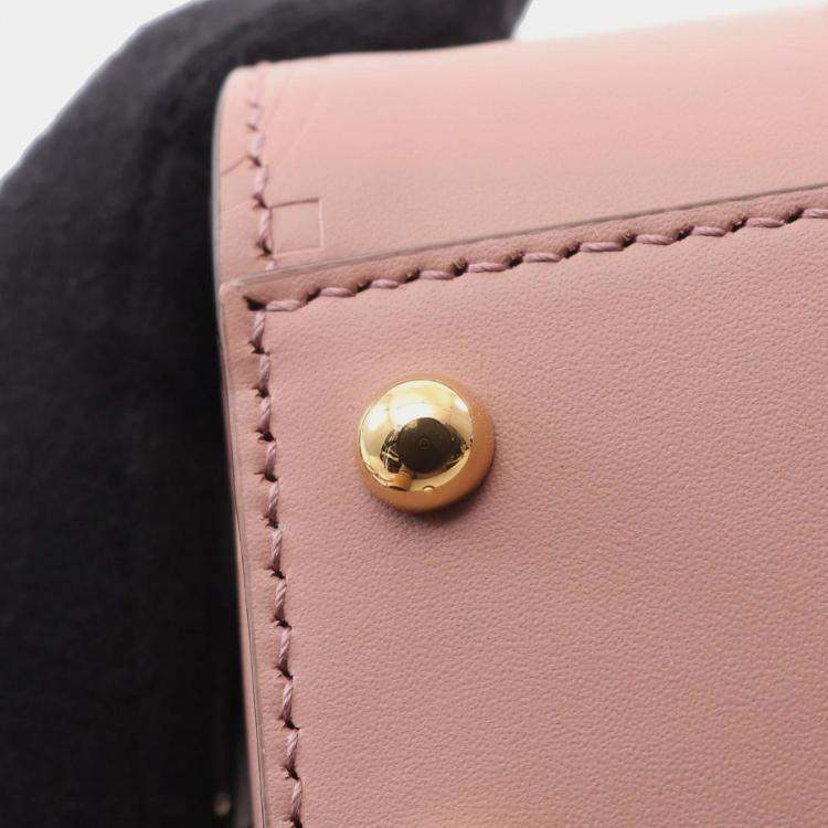 Pre Owned Gucci Pink Super Mini Jumbo GG Embossed Leather Gilbert Top Handle Bag