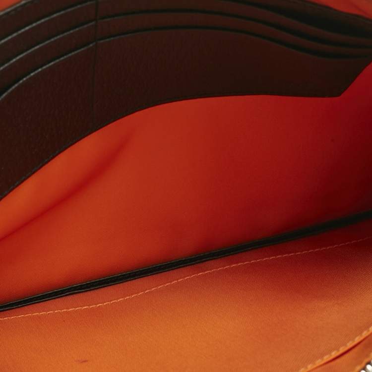 Pre Owned Gucci Orange Jumbo GG Nylon Off The Grid Clutch