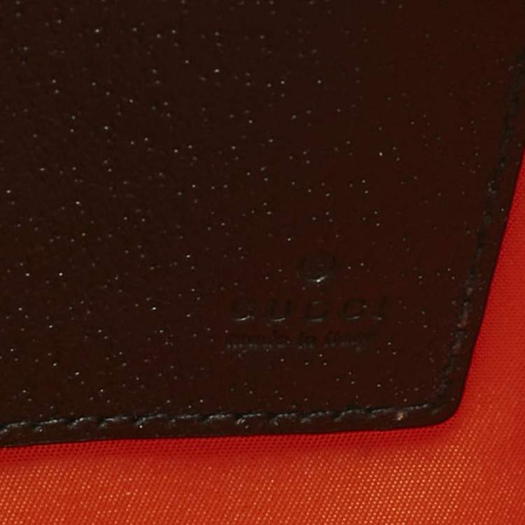 Pre Owned Gucci Orange Jumbo GG Nylon Off The Grid Clutch