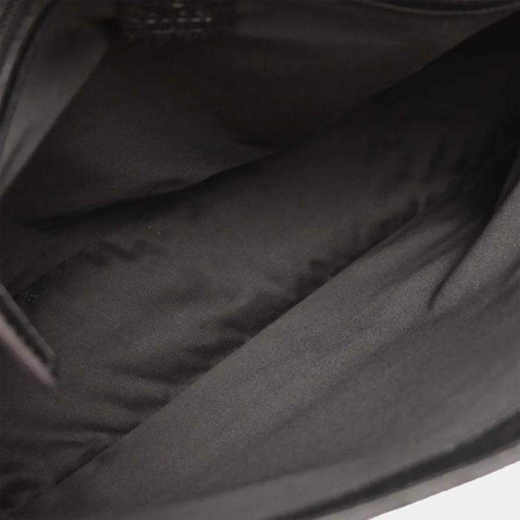 Pre Owned Gucci Black Canvas GG Messenger Shoulder Bag