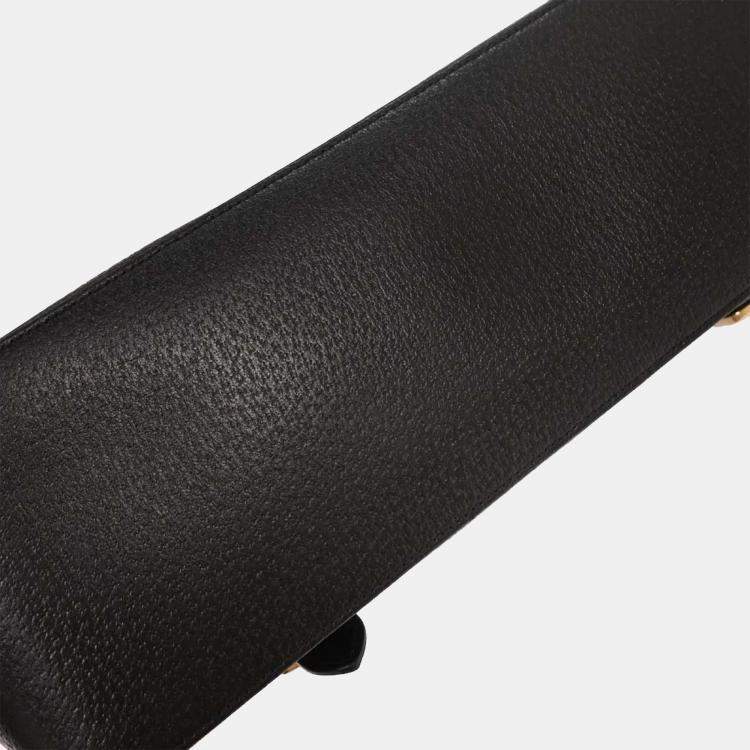 Pre Owned Gucci Black Canvas GG Messenger Shoulder Bag