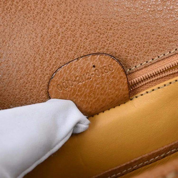 Pre Owned Gucci Brown Pigskin Bamboo 2way Handbag