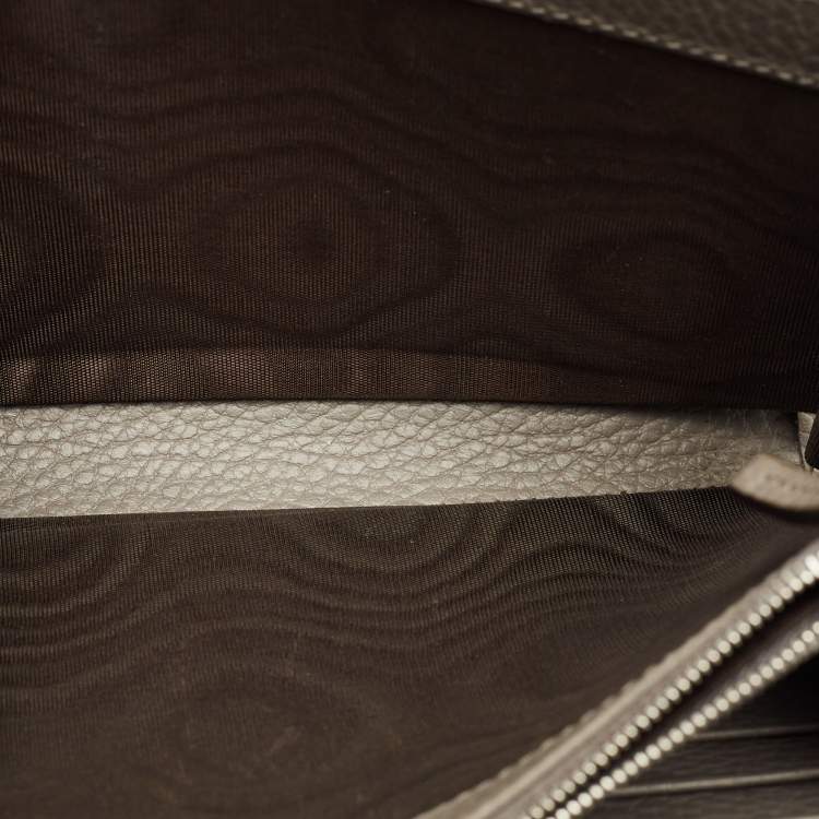 Pre Owned Gucci Grey Leather Mini Crystal Dionysus Shoulder Bag