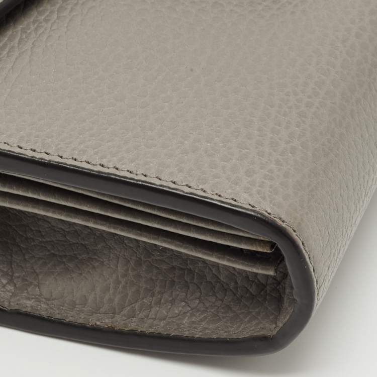 Pre Owned Gucci Grey Leather Mini Crystal Dionysus Shoulder Bag
