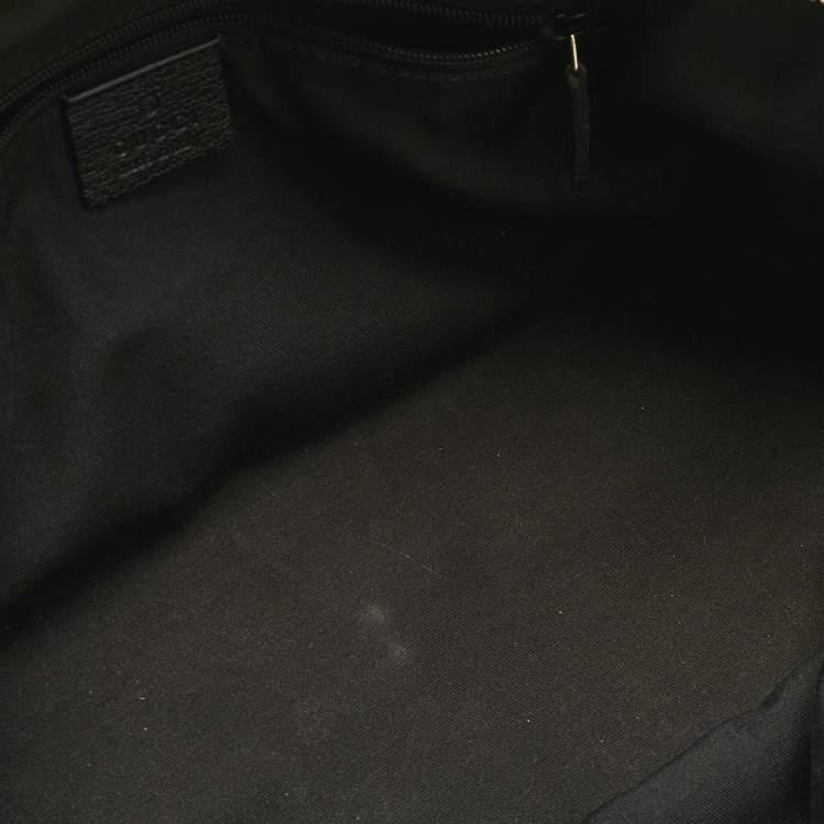 Pre Owned Gucci Black GG Canvas and Leather Princy Boston Bag