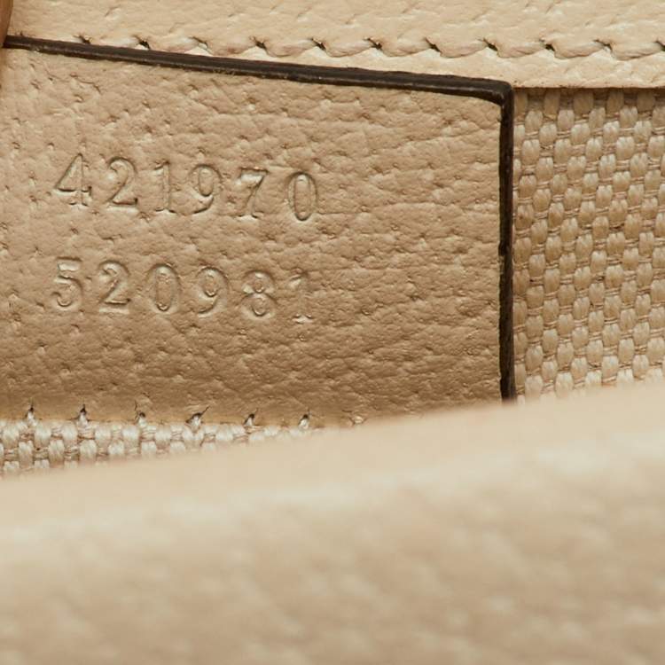 Pre Owned Gucci Off White Leather Small Dionysus Shoulder Bag