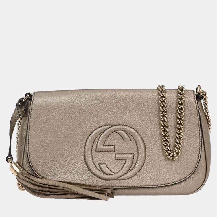 Pre Owned Gucci Gold Soho Chain Shoulder Bag