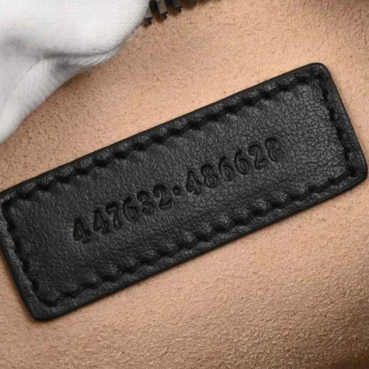 Pre Owned Gucci Black GG Marmont Small Camera Bag