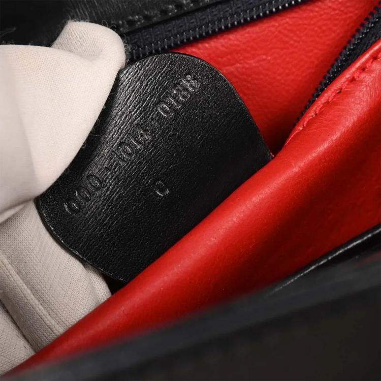 Pre Owned Gucci Black Bamboo 2way Handbag