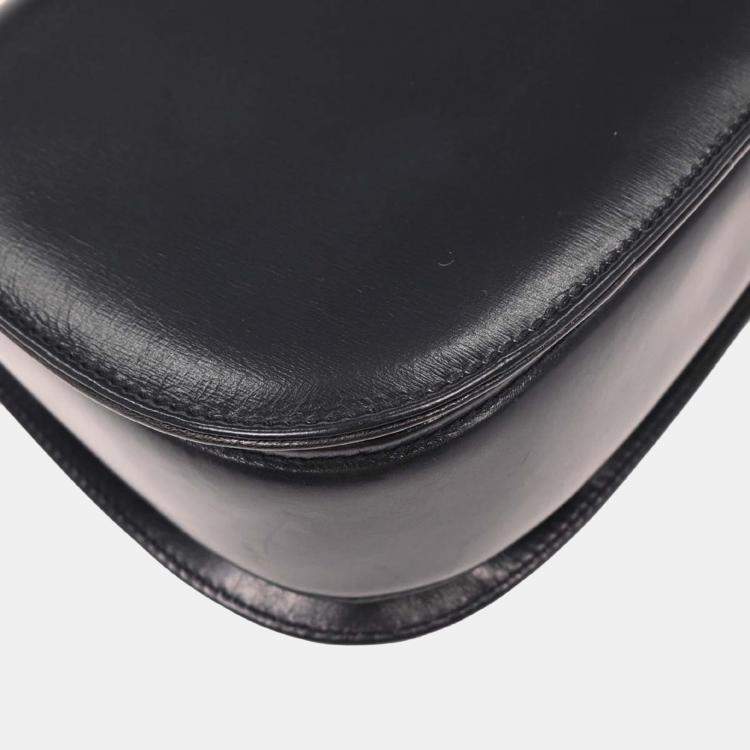 Pre Owned Gucci Black Bamboo 2way Handbag