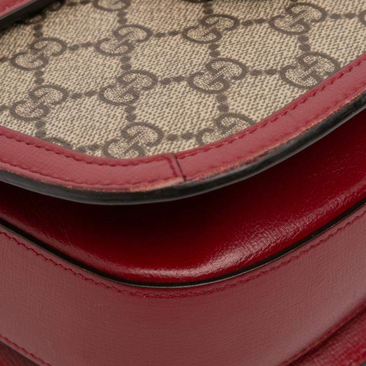 Pre Owned Gucci Beige Small GG Supreme Horsebit 1955 Crossbody