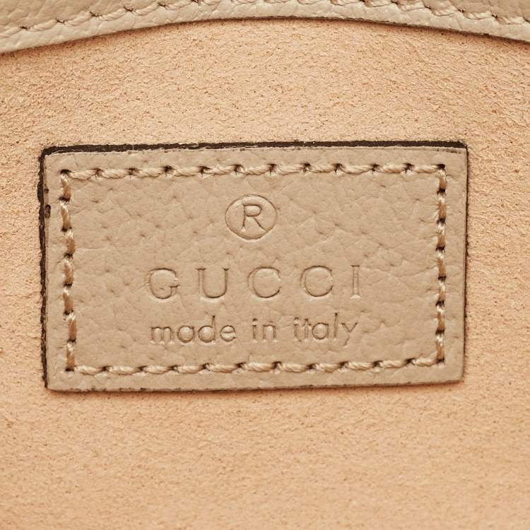Pre Owned Gucci Beige GG Supreme Canvas and Leather Super Mini Dionysus Bag