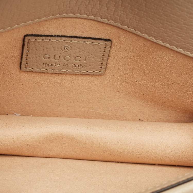 Pre Owned Gucci Beige GG Supreme Canvas and Leather Super Mini Dionysus Bag