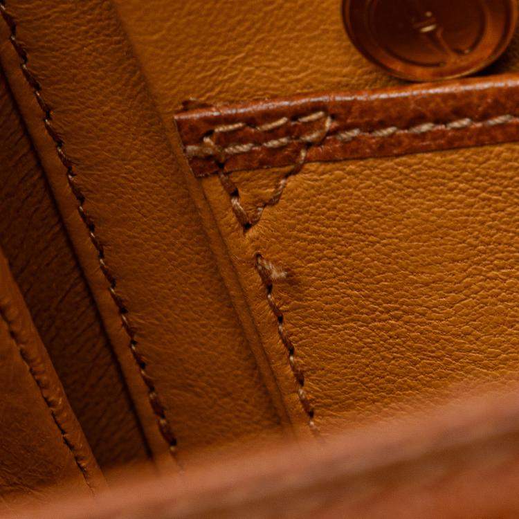 Pre Owned Gucci Brown Calfskin Bamboo Night