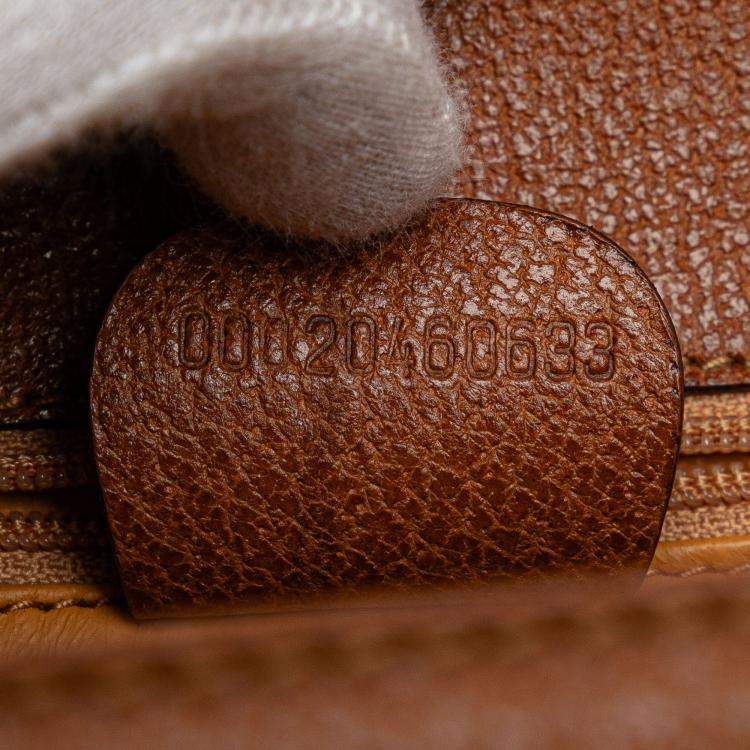 Pre Owned Gucci Brown Calfskin Bamboo Night