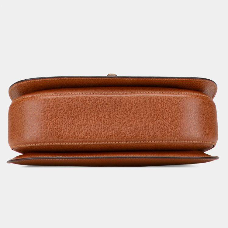 Pre Owned Gucci Brown Calfskin Bamboo Night