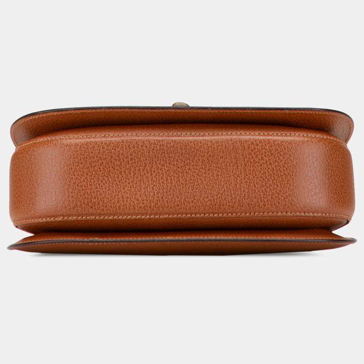 Pre Owned Gucci Brown Calfskin Bamboo Night