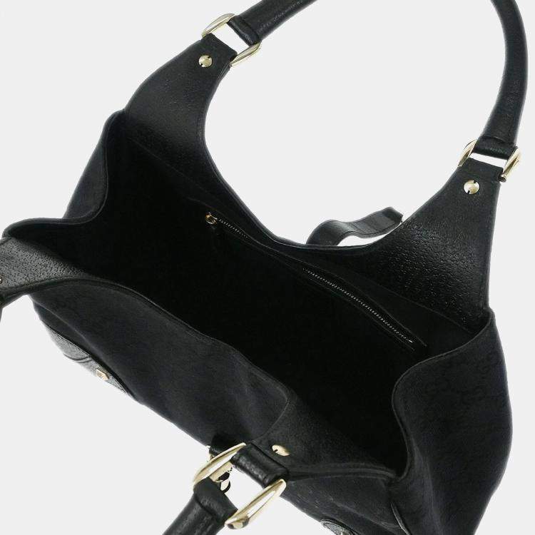 Pre Owned Gucci Black GG Jackie Hobo Handbag