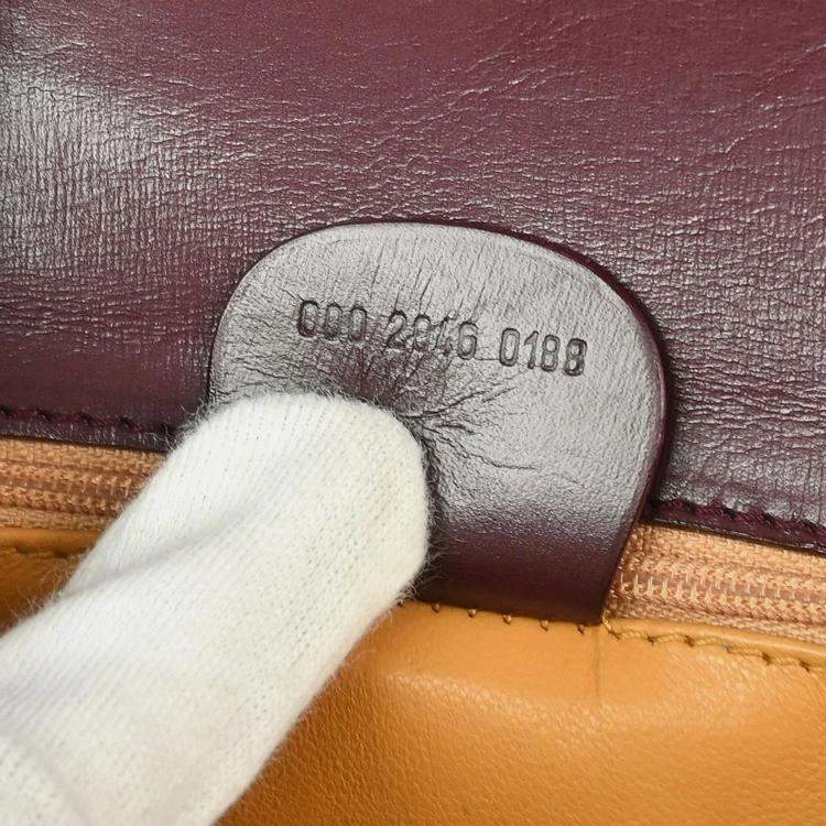 Pre Owned Gucci Brown Bamboo 2way Handbag