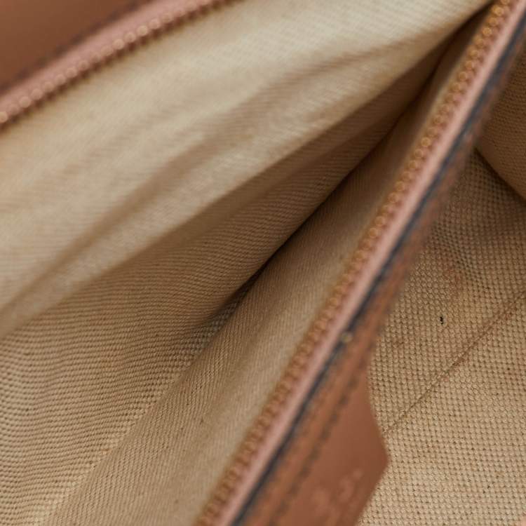 مملوكة مسبقًا Gucci Beige/Pink GG Canvas and Leather Large Emily Chain Shoulder Bag