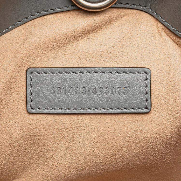 Pre Owned Gucci Grey Small GG Marmont Matelasse Leather Aria Chain Tote