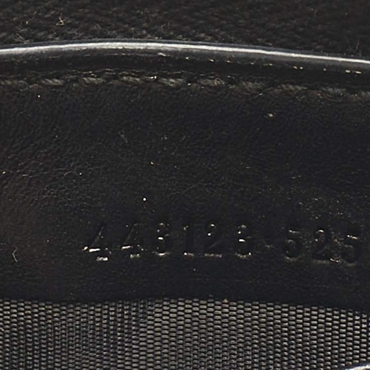 Pre Owned Gucci Black Matelassé Leather GG Marmont Continental Wallet