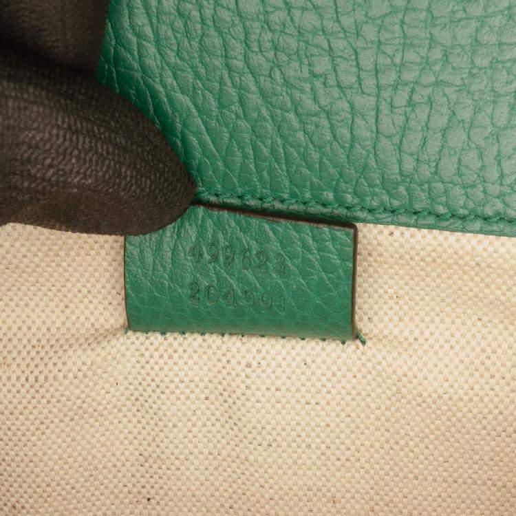 Pre Owned Gucci Green Medium Leather Dionysus Crossbody