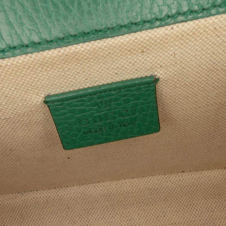 Pre Owned Gucci Green Medium Leather Dionysus Crossbody