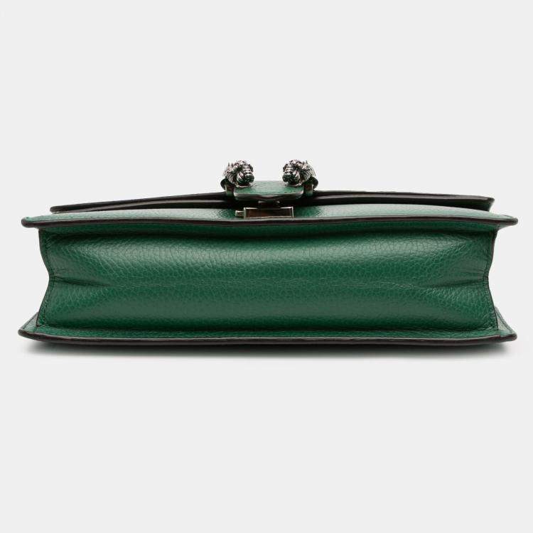 Pre Owned Gucci Green Medium Leather Dionysus Crossbody