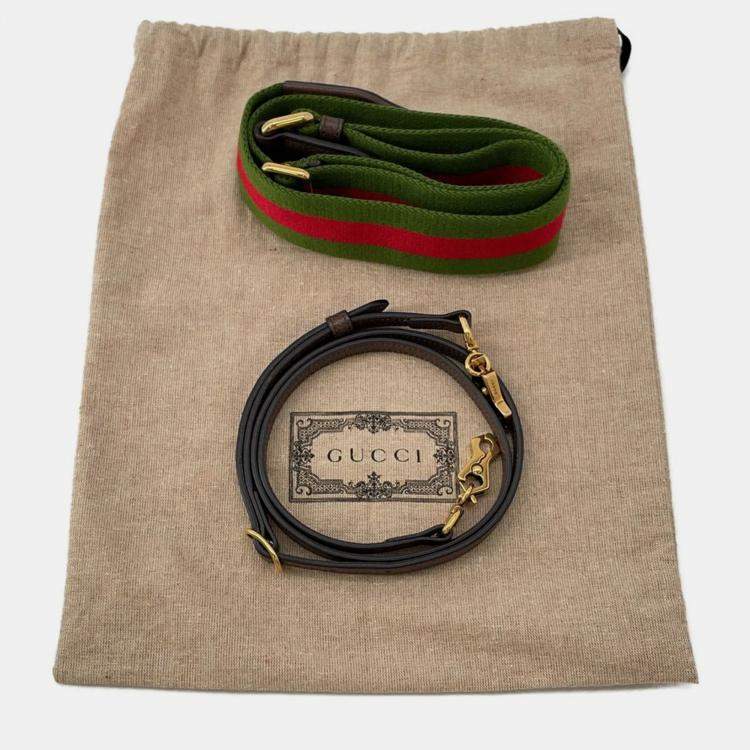 Pre Owned Gucci Bamboo 1947 Jumbo Gg Top Handle Bag Beige/Brown Canvas Leather Size Mini