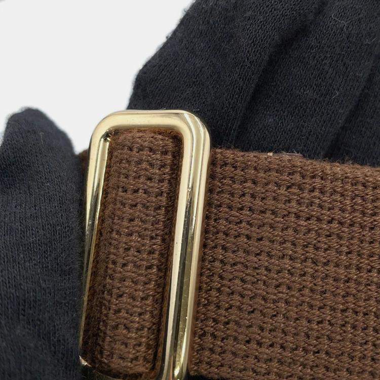 Pre Owned Gucci Interlocking G Belt Bag Beige/Brown Gg Supreme Leather