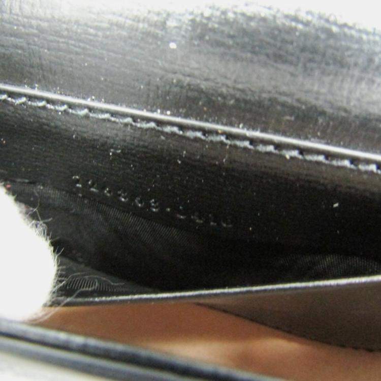 Pre Owned Gucci Horsebit 1955 Mini Bag Leather Pouch Shoulder Bag Black