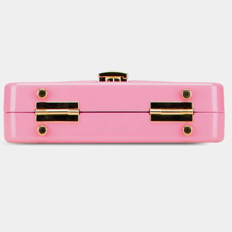 Pre Owned Gucci Pink Mini Acrylic Sylvie 1969 Top Handle Bag