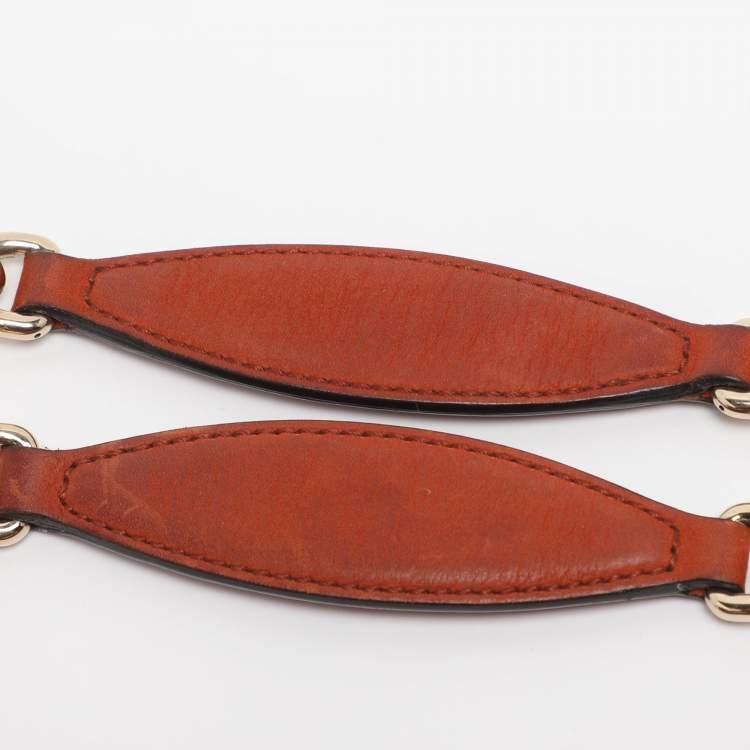 Pre Owned Gucci Orange Nubuck Leather Medium Soho Tote