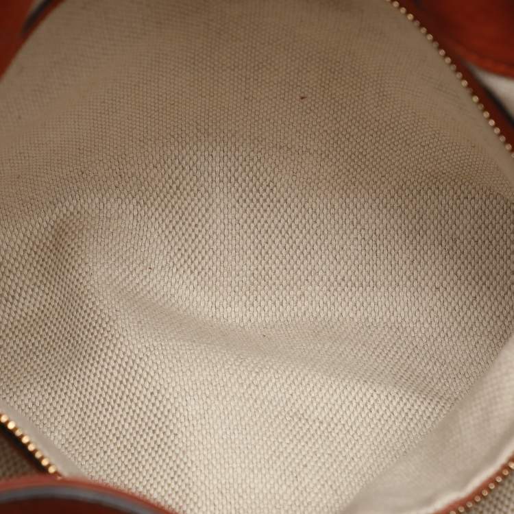 Pre Owned Gucci Orange Nubuck Leather Medium Soho Tote