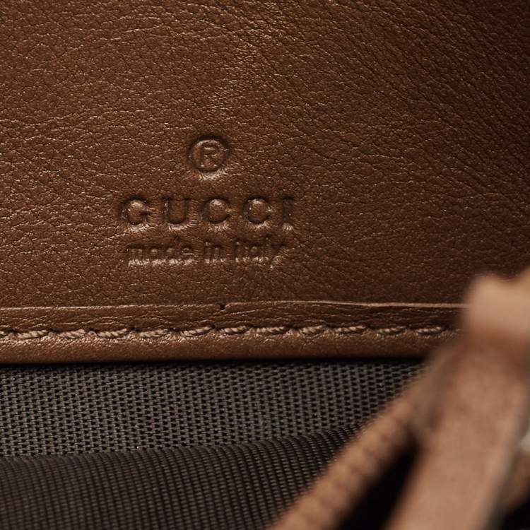 Pre Owned Gucci Brown Microguccissima Leather Nice Flap Continental Wallet