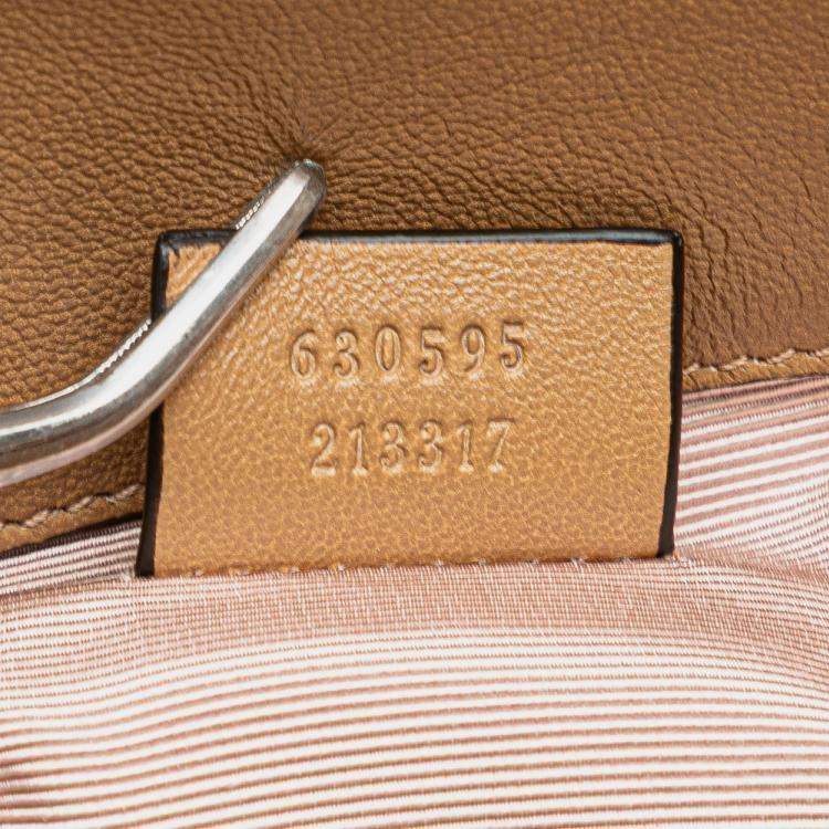 Pre Owned Gucci Brown Small Leather Linea Matisse Satchel