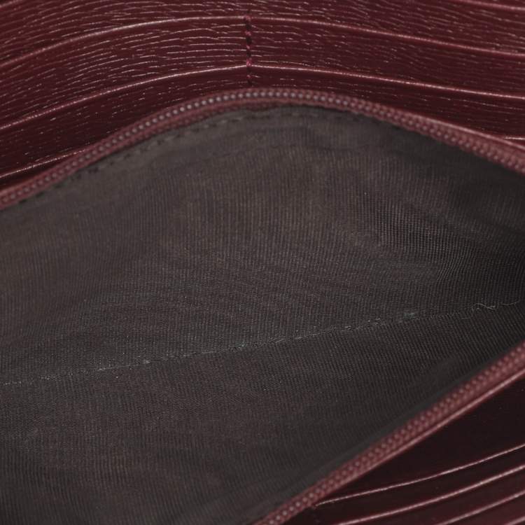 Pre Owned Gucci Multicolor Leather Heart Print Interlocking G Continental Wallet