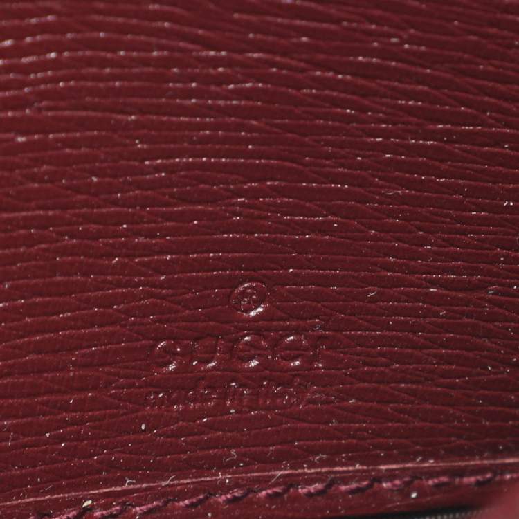 Pre Owned Gucci Multicolor Leather Heart Print Interlocking G Continental Wallet