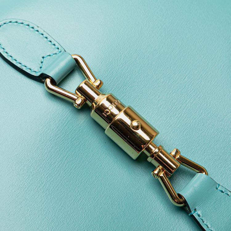 Pre Owned Gucci Blue Medium Calfskin Jackie 1961 Tote