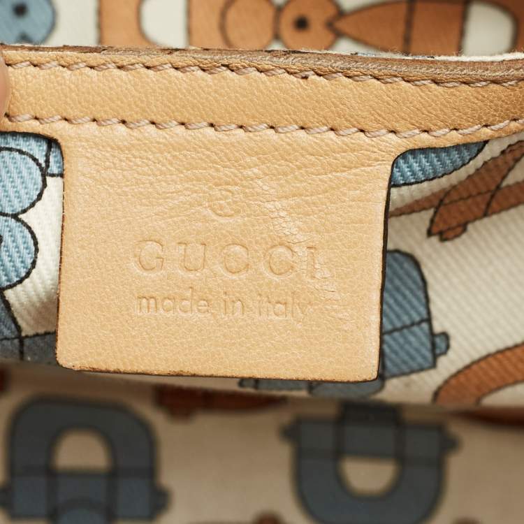 Pre Owned Gucci Beige Guccissima Leather Bardot Joy Tote