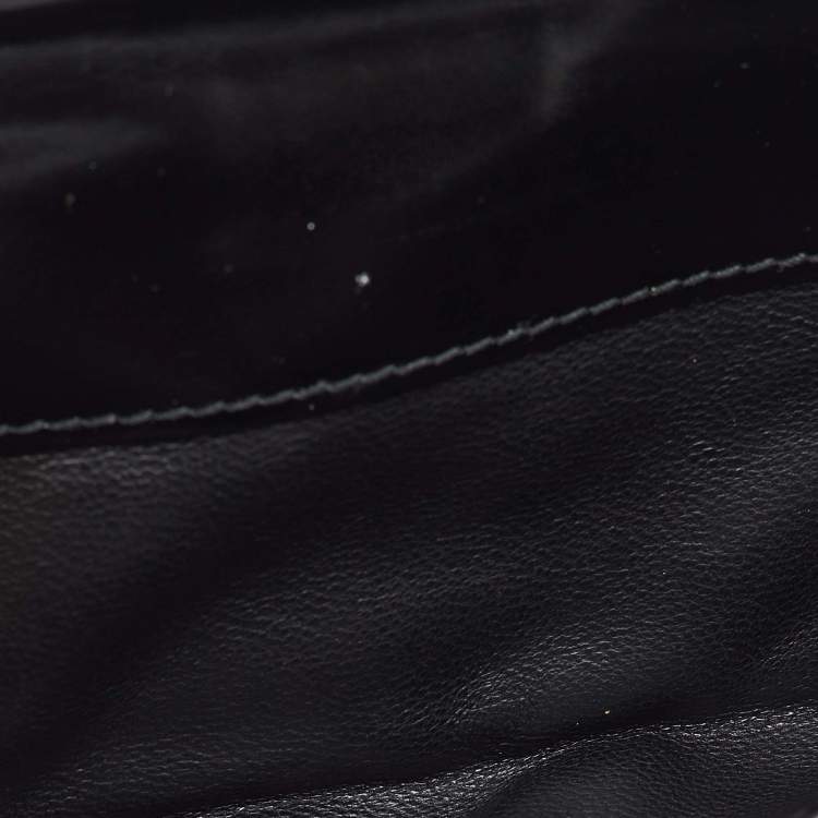 Pre Owned Gucci Black GG Imprime Canvas and Leather Bifold Long Wallet