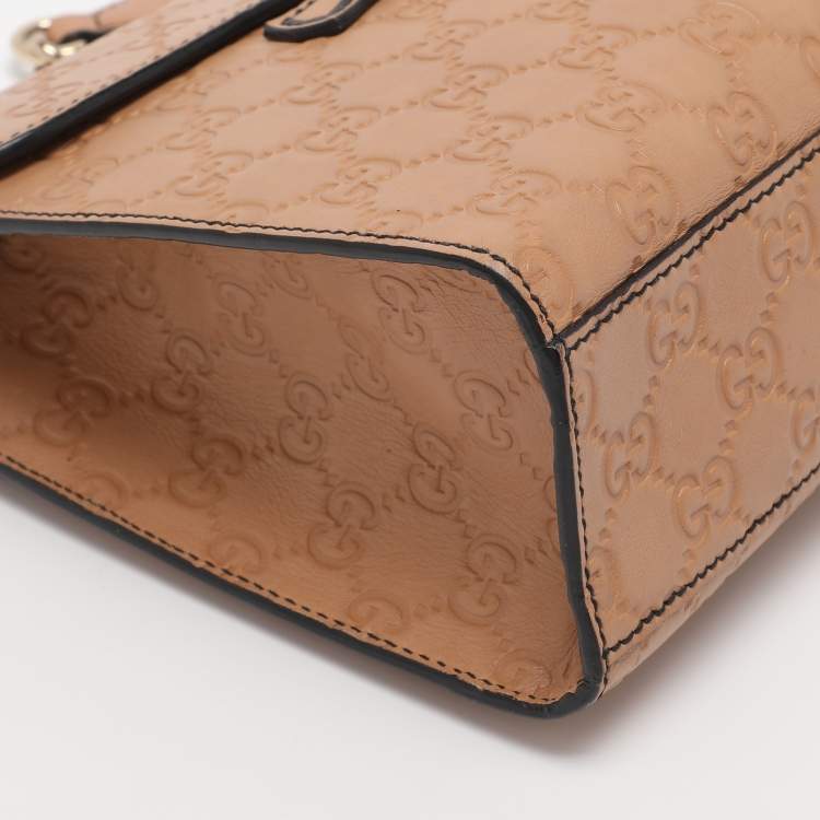 Pre Owned Gucci Beige Guccissima Leather Medium Emily Chain Shoulder Bag