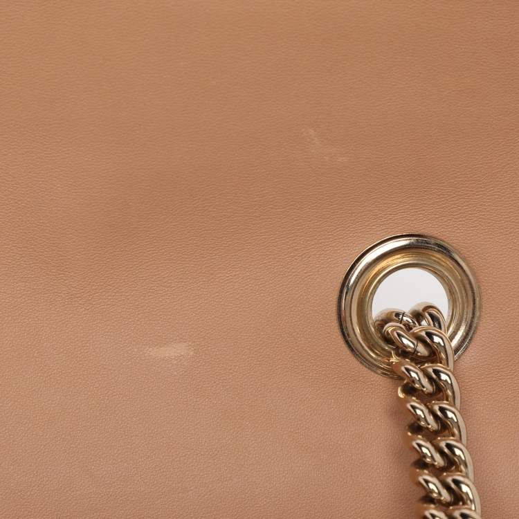 Pre Owned Gucci Beige Guccissima Leather Medium Emily Chain Shoulder Bag