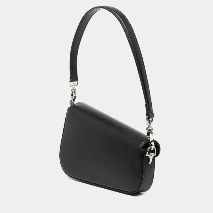 Pre Owned Gucci Brown Mini Leather Asymmetric Horsebit 1955 Satchel