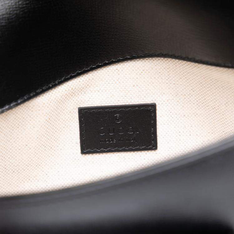 Pre Owned Gucci Brown Mini Leather Asymmetric Horsebit 1955 Satchel